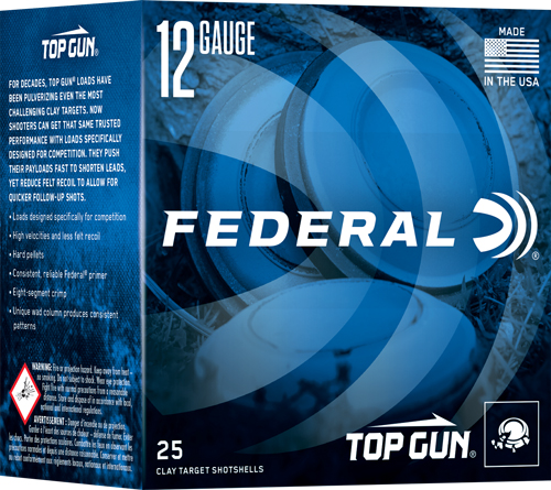 FEDERAL TOP GUN 12GA 1OZ #8 - 1250FPS 250RD CASE LOT — view 1