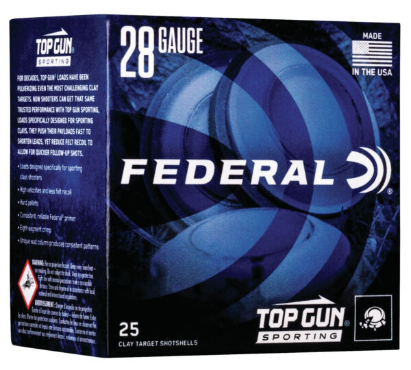 Federal TGS28218 Top Gun  28Gauge 2.75" 3/4oz 8Shot 25 Per Box/10 Case — view 1