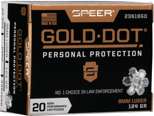 SPEER GOLD DOT 9MM LUGER - 124GR GDHP 20RD 10BX/CS — view 1