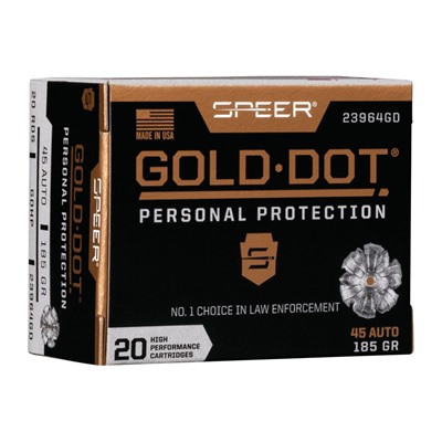 GOLD DOT PERSONAL PROTECTION 45 AUTO 185GR JHP 20/BOX — view 1
