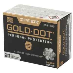SPEER GOLD DOT AMO 40 S&W 165GR GDHP 20RD (10 BOX CASE) — view 2