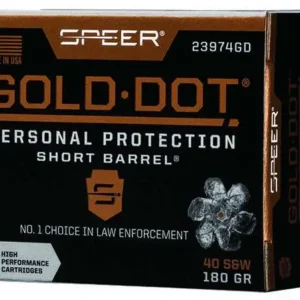 SPEER GOLD DOT HI- PERFORMANCE AMO 40 S&W 180 GDHP 20RD (10 BOX CASE) — view 4