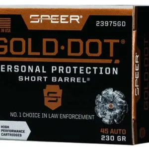 SPEER GOLD DOT SHORT BBL AMO 45 AUTO 230 GDHP 20RD (10 BOX CASE) — view 4