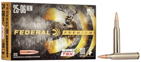 Federal P2506H Premium  25-06Rem 100gr Barnes TSX 20 Per Box/10 Case — view 1