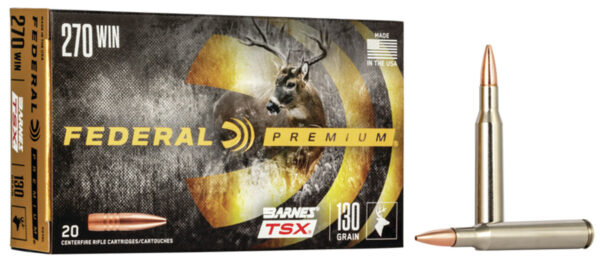 Federal P270L Premium  270Win 130gr Barnes TSX 20 Per Box/10 Case — view 1