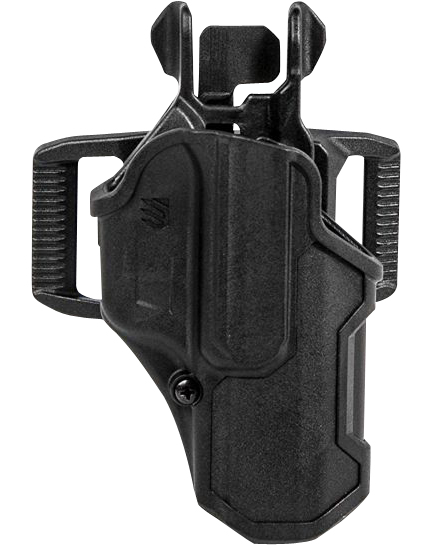 Blackhawk 410200BKL T-Series L2C Light Bearing OWB Black Polymer Belt Slide Compatible w/Glock 17/19/22/23/31/32/45/47 Left Hand — view 1