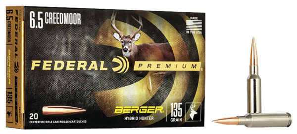 Federal P65CRDBCH1 Premium  6.5Creedmoor 135gr Berger Hybrid Hunter 20 Per Box/10 Case — view 1