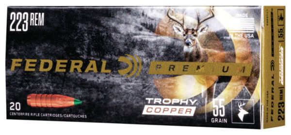Federal P223TC1 Premium  223Rem 55gr Trophy Copper 20 Per Box/10 Case — view 1
