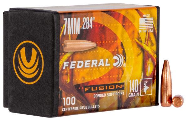 Federal FB284F1 Fusion Component  7mm .284 140 gr Fusion Soft Point 100 Per Box/ 4 Case — view 1
