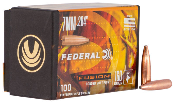 Federal FB284F3 Fusion Component  7mm .284 160 gr Fusion Soft Point 100 Per Box/ 4 Case — view 1