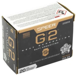 SPEER GOLD DOT G2 AMO 40 S&W 180GR G2 20RD (10 BOX CASE)