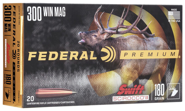 Federal P300WSS1 Premium  300WinMag 180gr Swift Scirocco II 20 Per Box/10 Case — view 1