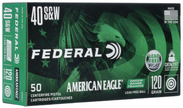 Federal AE40LF1 American Eagle Indoor Range Training 40S&W 120gr Lead Free IRT 50 Per Box/10 Case — view 1