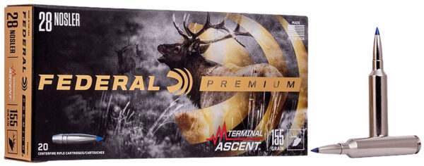 Federal P28NTA1 Premium  28Nosler 155gr Terminal Ascent 20 Per Box/10 Case — view 1