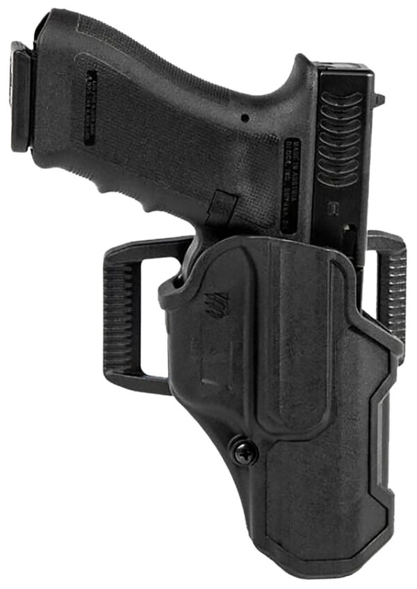 Blackhawk 410713BKR T-Series L2C Non-Light Bearing OWB Black Polymer Belt Loop/Clip Compatible w/Glock 20/21/37/38 Right Hand — view 1