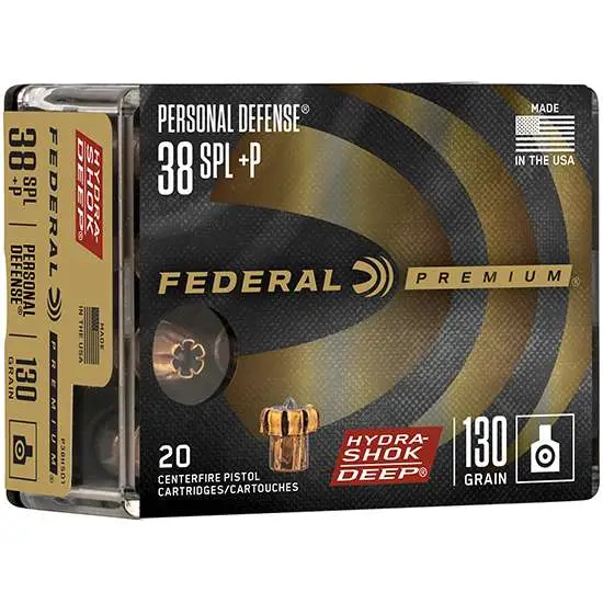 FEDERAL HYDRASHOK DEEP AMO 38 SPECIAL+P 130GR JHP 20RD (10 BOX CASE) — view 1