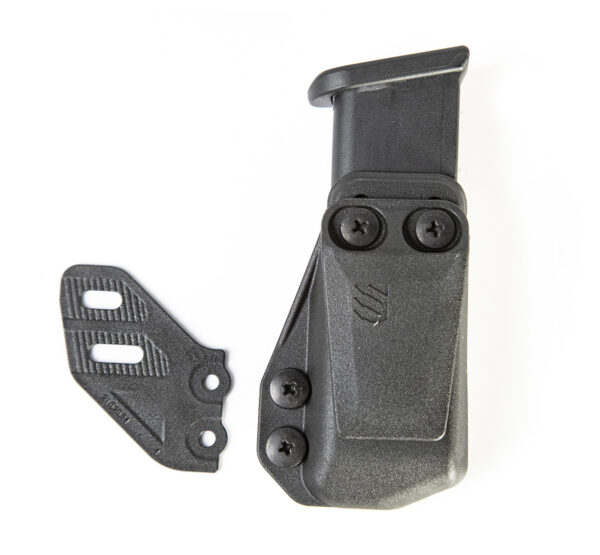 Blackhawk 416A03BK Stache Mag Carrier IWB Single Stack Belt Clip Mount Fits Belts 1.50" Wide Black Polymer Ambidextrous — view 1
