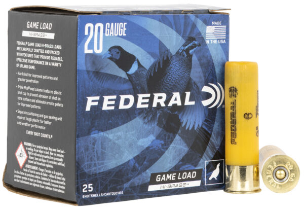 Federal H2586 Game-Shok High Brass 20Gauge 3" 1 1/4oz 6Shot 25 Per Box/10 Case — view 1