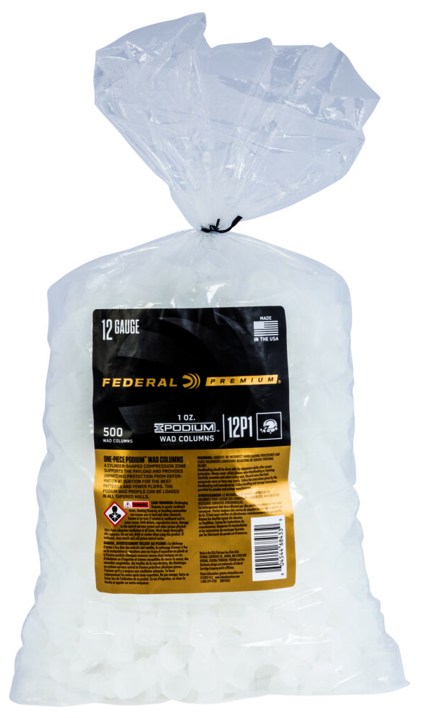 Federal 12P1 Podium Wad Premium 12Gauge 1oz White Plastic 500/10 — view 1