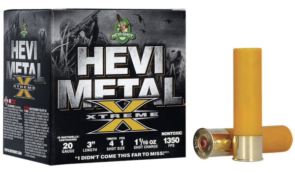 HEVI-Shot HS39202 HEVI-Metal Extreme 20Gauge 3" 1 1/16oz Steel/Tungsten 4/1Shot 25 Per Box/10 Case — view 1