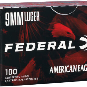 FED AMERICAN EAGLE 9MM 124GR FMJ 100/5 (1155)