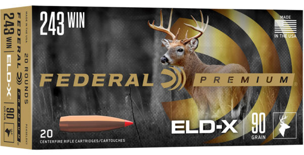 Federal P243ELDX1 Premium ELD-X 243Win 90gr 20 Per Box/10 Case — view 1