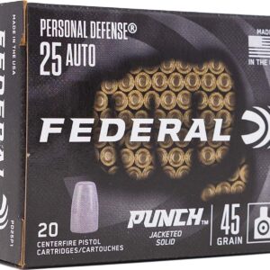 FDR 25AP 45GR PUNCH JHP 20RD