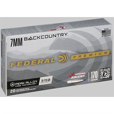 TERMINAL ASCENT 7MM BACKCOUNTRY 170GR POLYMER TIPPED 20/BOX — view 1