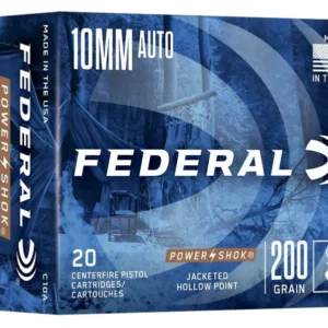 FEDERAL 10MM AUTO 200GR POWER-SHOK JHP 20RD BOX (10PER CASE)