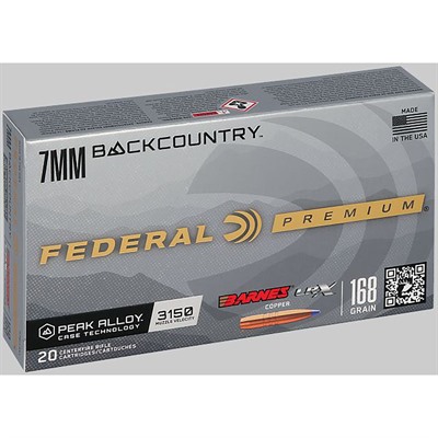 BARNES LRX COPPER 7MM BACKCOUNTRY 168GR POLYMER BT 20/BOX — view 1
