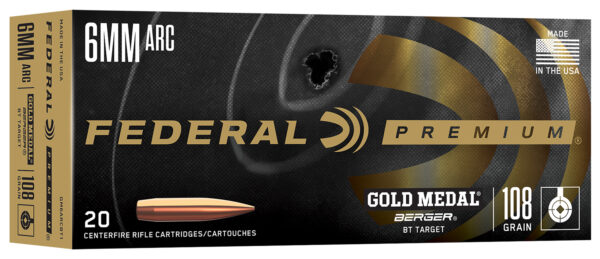 Federal GM6ARCBT1 Gold Medal  6mmARC 108gr 20 Per Box/10 Case — view 1