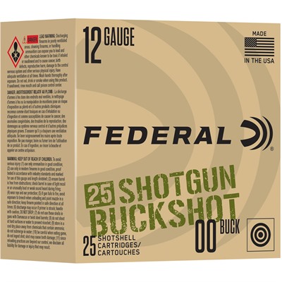 12 GAUGE 2-3/4'' 9-PELLET #00 BUCKSHOT 25/BOX — view 1