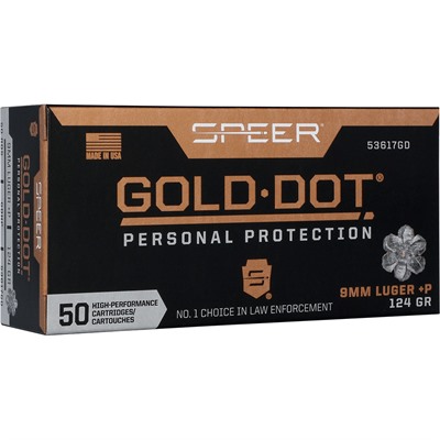 GOLD DOT HANDGUN PP 9MM LUGER +P 124GR HP 1220 FPS 50/BOX — view 1