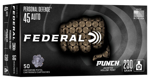 Federal PD45P1G Punch  45Auto 230gr Jacketed Hollow Point 50 Per Box/10 Case — view 1