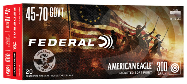 Federal AE4570USA American Eagle  45-70Gov 300gr Jacketed Soft Point 20 Per Box/10 Case — view 1