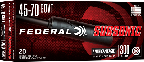 FEDERAL 45-70 GOV 300GR SP - SUBSONIC 20RD 10BX/CS — view 1