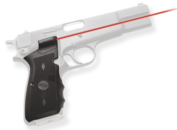 Crimson Trace 011170 Lasergrips  Fits Browning Hi-Power, Red Laser 633nM Wavelength 5mW Output, Black Polymer — view 1