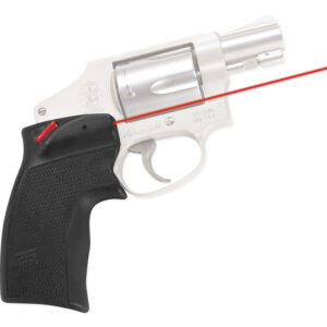 Crimson Trace 0151301 Accu-Grips Laser Sight Defender Series Black Polymer, Red Laser 5mW Output, 633nM Wavelength, Fits S&W J Frame Round Butt/Taurus Small Frame (Except 85 Models) Revolver