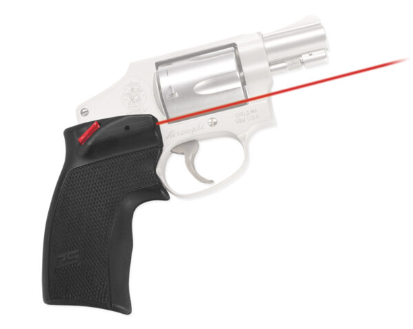 Crimson Trace 0151301 Accu-Grips Laser Sight Defender Series Black Polymer, Red Laser 5mW Output, 633nM Wavelength, Fits S&W J Frame Round Butt/Taurus Small Frame (Except 85 Models) Revolver — view 1