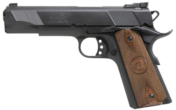 Iver Johnson Arms EAGLE9 Eagle  9mm Luger 9+1 5" Black Steel Barrel, Matte Blued Serrated Steel Slide & Frame w/Beavertail, Dymondwood Walnut Grip — view 1