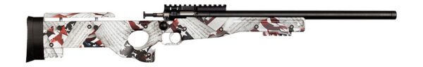 Crickett KSA2150-AMD Precision Ammendment 22 LR 1rd 16.10" Blued Threaded Bull Barrel, Blued Receiver w/Crickettinny Rail, Red/White 2nd Amendment Writing Fixed Synthetic Stock — view 1