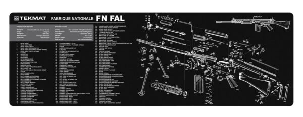 TekMat TEKR36FNFAL FN-FAL Cleaning Mat Black/White Rubber 12"x36" FN-FAL Parts Diagram — view 1