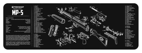TEKMAT ARMORERS BENCH MAT - 12"X36" HECKLER & KOCH MP5 — view 1