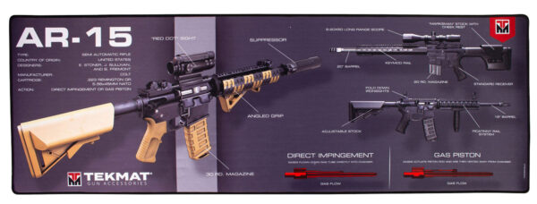 TekMat TEKR44AR15WPD AR-15 Ultra 44 Cleaning Mat Multi-Color Rubber 15"x44" AR-15 Weapons Platform — view 1