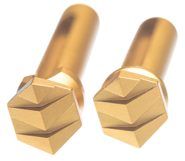 Tyrant CNC TDAR15TPGOLD Takedown Pins Enhanced AR-15 Gold Aluminum — view 1
