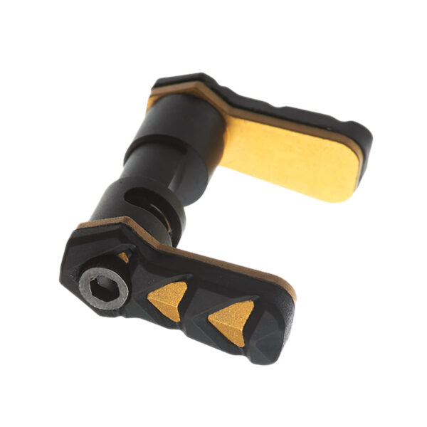 Tyrant CNC TDSSARGOLD Safety Selector Nexgen AR-15 Gold Aluminum/Rubber — view 1