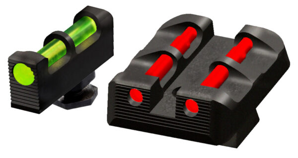HiViz GLT178 Target Sight Set Glock Green Fiber Optic Front Sight-Red Fiber Optic Rear Sight — view 1