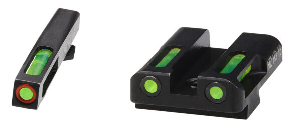 HiViz GLN525 LiteWave H3 Sight Set for Glock Green Tritium Orange Outline Front Sight-Green Fiber Optic Rear Sight — view 1