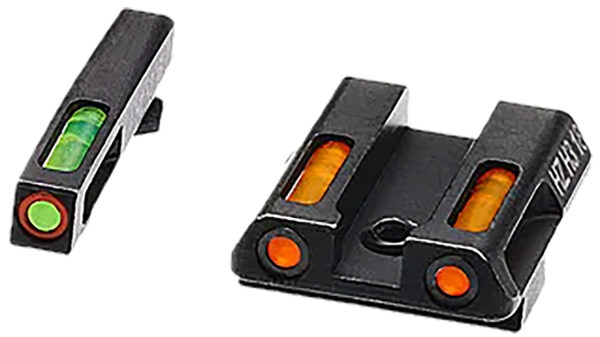 HiViz GLN621 LiteWave H3 Fiber-Optic Sight Set Green Tritium/Orange Outline w/Litepipes Orange Fits Glock 42, 43, 43X, 48 — view 1