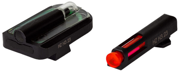 HiViz GLFD21 FastDot  H3 Sight Set for Glock Red Fiber Optic Front Sight-Green Tritium Rear Sight — view 1